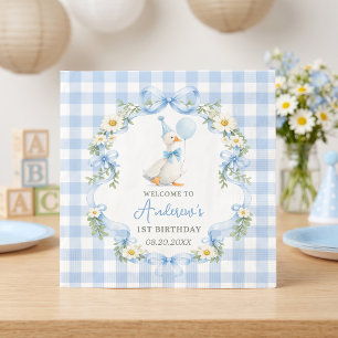 Silly Goose Blue Bow Birthday Napkins
