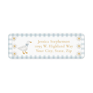 Silly Goose Blue Gingham Cottage Baby Shower 