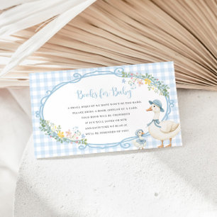 Silly Goose Blue Gingham Girl Books For Baby Card
