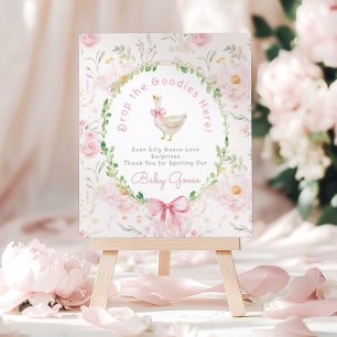 Silly Goose Blush pink Gifts table Whimsical Poster