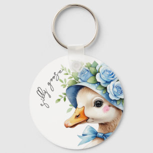Silly Goose Boy Birthday baby shower Key Ring