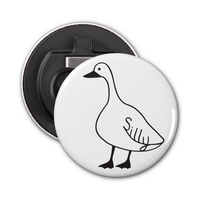 Silly Goose Button Bottle Cap Opener (Front)