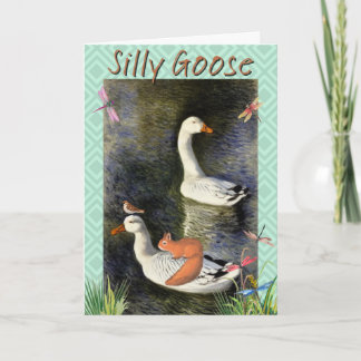 Silly Goose Card Monet Style Greeting Birthday    