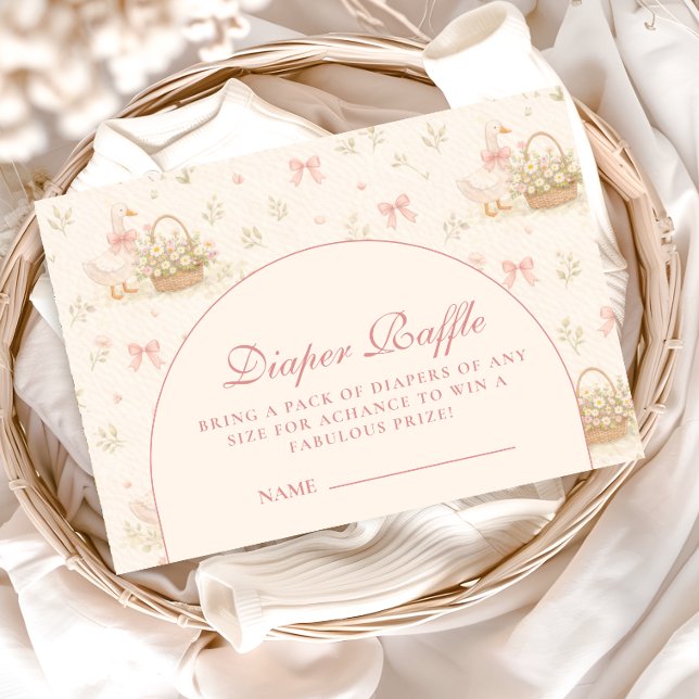 Silly Goose Coquette Baby Shower Enclosure Card (Creator Uploaded)