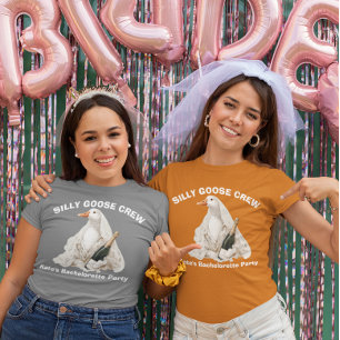 Silly Goose Crew Bride Bachelorette party  Tri-Blend Shirt