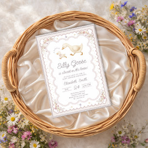 Silly Goose Duck Gender Neutral Baby Shower Invitation