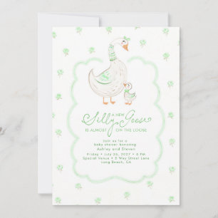 Silly Goose Elegant Gender Neutral Baby Shower Invitation