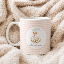 Silly Goose Elegant Pink Girls Custom Name