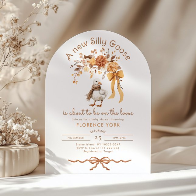Silly Goose Fall Arch Baby shower Invitation (Creator Uploaded)