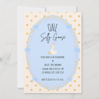 Silly Goose First Birthday Invitation