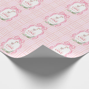Silly Goose First Birthday Pink Wrapping Paper