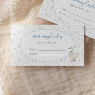 Silly Goose Floral How many Candies Baby Shower Enclosure Card