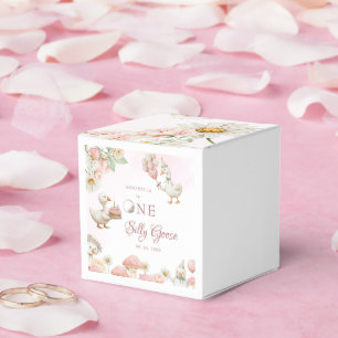 Silly Goose Flower Garden Mushroom 1st Birthday Favour Box