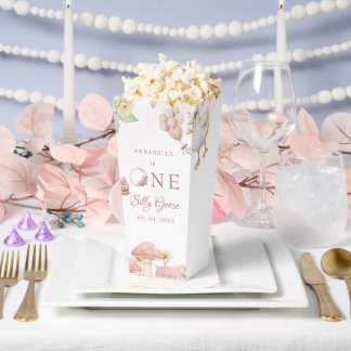 Silly Goose Flower Garden Mushroom 1st Birthday Favour Box