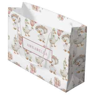 Silly Goose Flower Garden Mushroom 1st Birthday Large Gift Bag