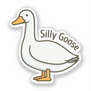 Silly Goose Funny Cartoon Goose