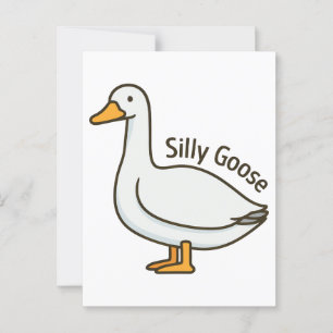 Silly Goose Funny Cartoon Goose Postcard