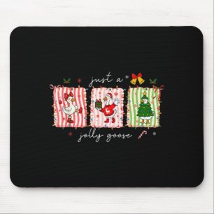 Silly Goose Funny Christmas  Mouse Mat