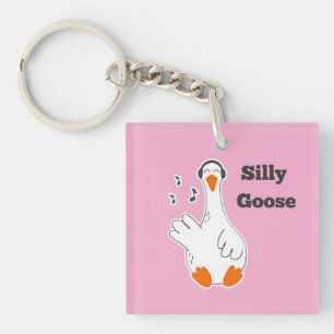 Silly goose, Funny Goose, Goose Lover Key Ring