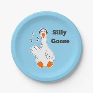 Silly goose, Funny Goose, Goose Lover Paper Plate