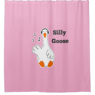 Silly goose, Funny Goose, Goose Lover Shower Curtain