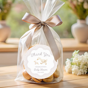 Silly Goose Gender Neutral Baby Shower Thank You Classic Round Sticker