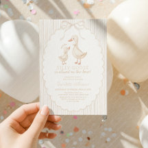 Silly Goose Gender Neutral Beige Baby Shower