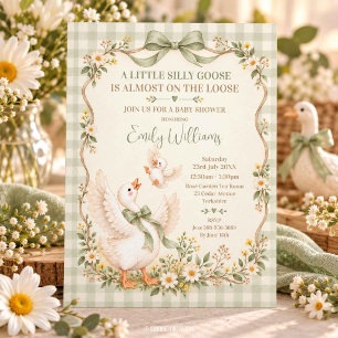 Silly Goose Gender Neutral Coquette Baby Shower Invitation