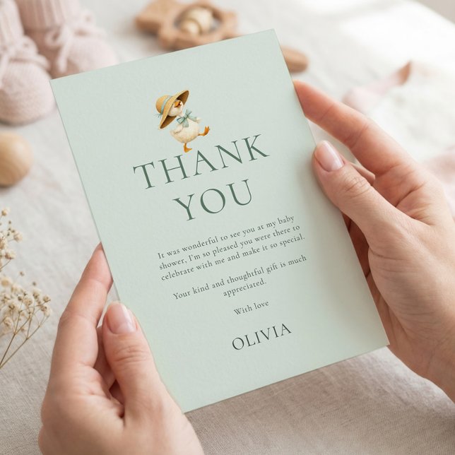 Silly Goose Gender Neutral Thank You Baby Shower Card (Creator Uploaded)