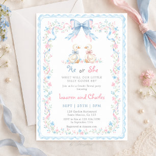 Silly Goose Gender Reveal Invitation