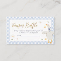 Silly Goose Gingham Baby Shower Diaper Raffle