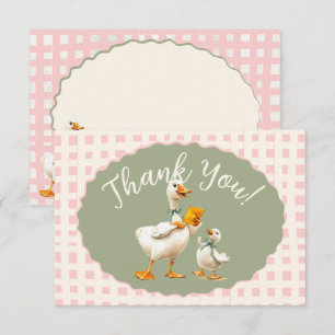 Silly Goose Gingham Thank You note Invitation