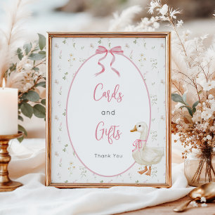Silly Goose Girl Baby Shower Cards and Gifts Poster