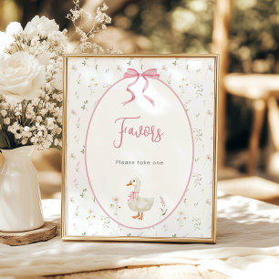 Silly Goose Girl Baby Shower Favours Poster