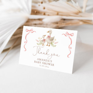 Silly Goose Girl  Baby Shower  Thank You Card