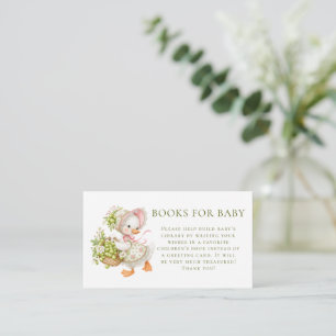 Silly Goose Gooseberry Books for Baby Shower Enclosure Card