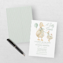 Silly Goose Green Baby Shower