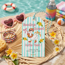 Silly Goose Hello Pool Party Stripes