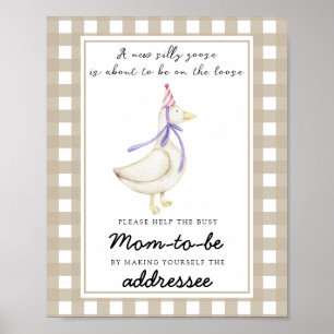 Silly goose - Help the Busy Mum-to-Be Poster