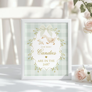 Silly Goose How many candies Sage Gender Neutral Poster