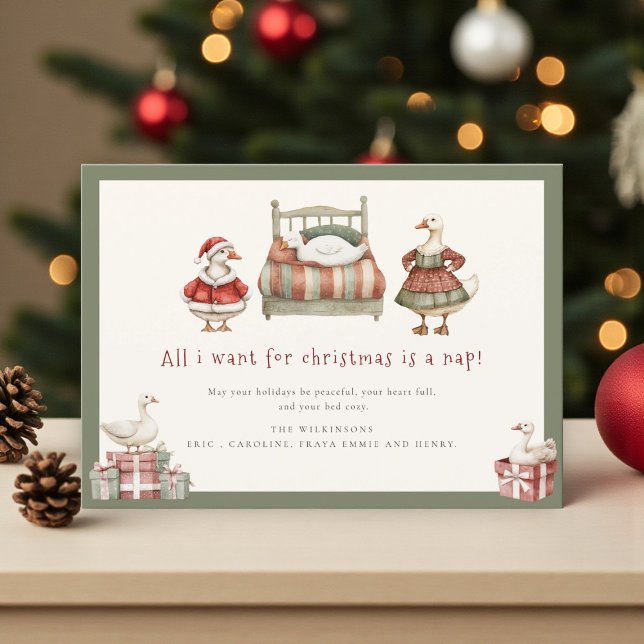 Silly Goose humor christmas holiday greetings card (Creator Uploaded)