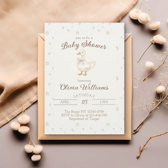Silly Goose is on the loose Baby Shower Invitation (Creator Uploaded)