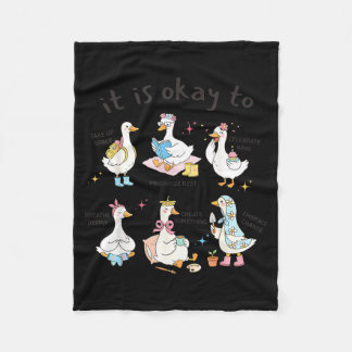 Silly Goose It is to Mental Health Kid Men Women Fleece Blanket