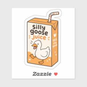 Silly Goose Juice Sticker Custom-Cut Vinyl Sticker