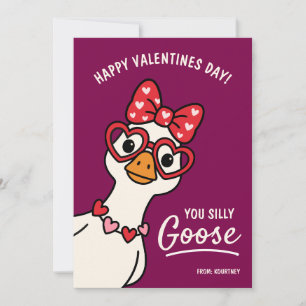 Silly Goose Kids Classroom Valentines Day Card
