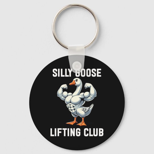 Silly Goose Lifting Club  Key Ring (Front)