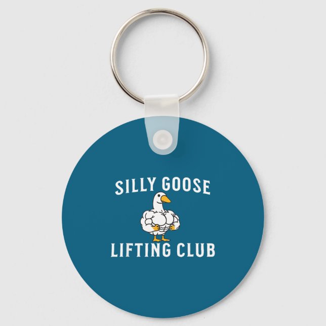 Silly Goose Lifting Club  Key Ring (Front)