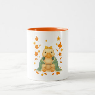 Silly Goose & Mallard Ducks Fall Cosy Autumn Wat Two-Tone Coffee Mug