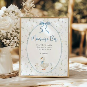 Silly Goose Momosa Bar Sign, Baby Shower Poster