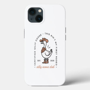 Silly goose mum cowgirl club funny farm animal iPhone 13 case